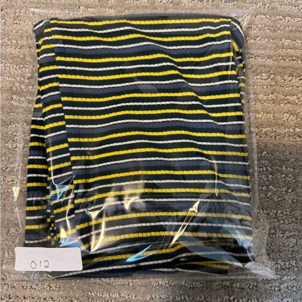 Olivaceous Striped Ribbed Lined Knit Skirt Size: M - Picture 2 of 4